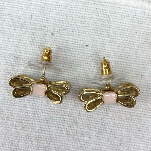 Kate Spade Stacked Bow Blush Pink Earrings - Picture 8 of 14